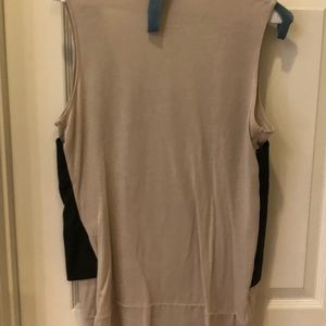 Vest tan and grey overlay